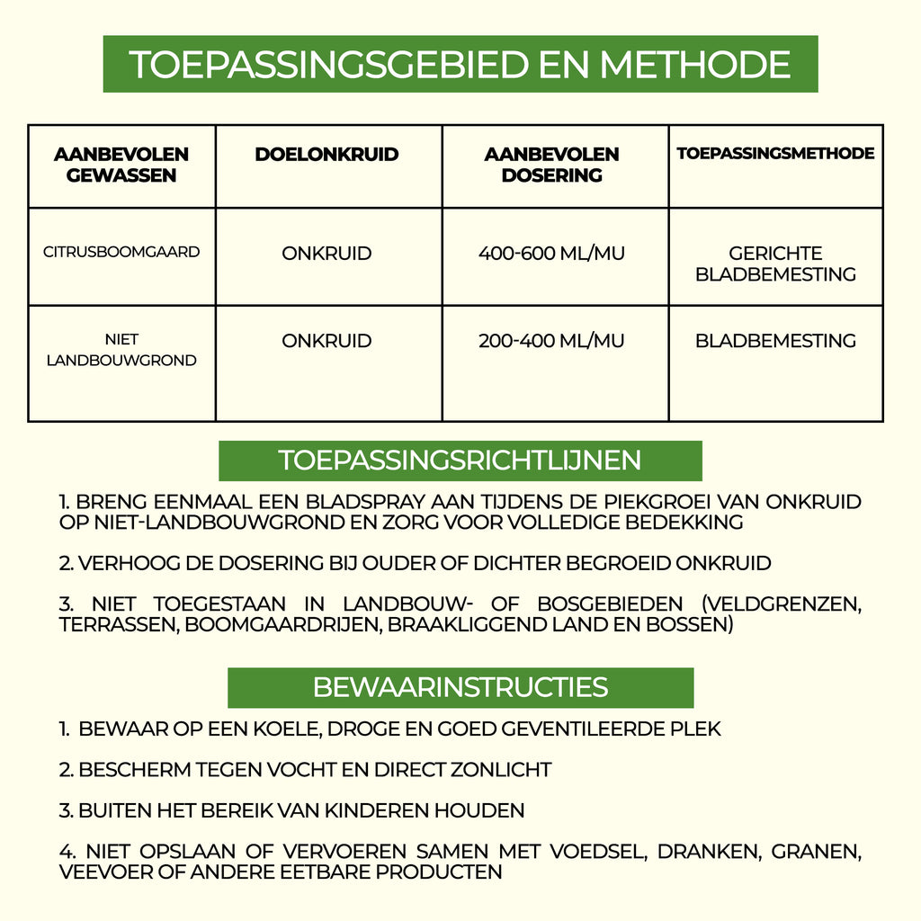 Glyphosaat Herbicide met Hoge Concentratie – Effectieve Onkruidbestrijder